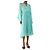 Attic and Barn Midi-Kleid aus Satin mit Rüschen in Petrol - Größe UK 6