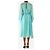 Attic and Barn Midi-Kleid aus Satin mit Rüschen in Petrol - Größe UK 6 - Ansicht 2