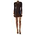 Herve Leger Braunes Mini-Kleid mit Kreuzfront - Größe XS