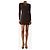Herve Leger Braunes Mini-Kleid mit Kreuzfront - Größe XS - Ansicht 3