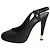Chanel Scarpins slingback em couro preto - tamanho EU 37