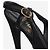Chanel Scarpins slingback em couro preto - tamanho EU 37 - vista 5
