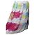 Falda midi 120% Lino con estampado de acuarela Rosa Blanco Azul Multicolor Verde Amarillo - vista 2