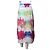 Falda midi 120% Lino con estampado de acuarela Rosa Blanco Azul Multicolor Verde Amarillo - vista 3