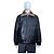 Coach Shearling Collar Leather Bomber Jacket Black