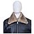 Coach Shearling Collar Leather Bomber Jacket Black - view 3