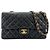 Timeless CHANEL Matelassé 25 Bolsa de Ombro Preto