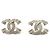 Orecchini a lobo Chanel placcati oro con strass
