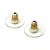 Orecchini a lobo Chanel placcati oro con strass - vista 5