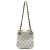 Borsa a Spalla Chanel Matelassé Mini Bucket Chain Bianco - vista 2