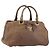 PRADA Handtasche Leder Braun Gold Auth 192531 Golden