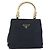 Borsa a tracolla con catena PRADA Nylon Navy Gold Auth 193568A D'oro Blu navy - vista 2