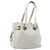 Christian Dior Canage Tote Bag Leder Weiß Silber Auth bs36672A