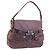 Borsa a Spalla Salvatore Ferragamo Gancini in Pelle Viola Argento Auth BA14654 Porpora
