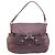 Borsa a Spalla Salvatore Ferragamo Gancini in Pelle Viola Argento Auth BA14654 Porpora - vista 2
