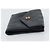 Carteira Bifold Bicolor em pele de cordeiro CHANEL Black CC Auth bs36637 Preto - vista 5