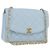 CHANEL Matelasse Chain Shoulder Bag Lamb Skin Light Blue Gold CC Auth 195324V D'oro Blu chiaro