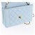 CHANEL Matelasse Chain Shoulder Bag Lamb Skin Light Blue Gold CC Auth 195324V D'oro Blu chiaro - vista 17