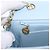 CHANEL Matelasse Chain Shoulder Bag Lamb Skin Light Blue Gold CC Auth 195324V D'oro Blu chiaro - vista 24