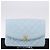 CHANEL Matelasse Chain Shoulder Bag Lamb Skin Light Blue Gold CC Auth 195324V D'oro Blu chiaro - vista 29