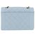 CHANEL Matelasse Chain Shoulder Bag Lamb Skin Light Blue Gold CC Auth 195324V D'oro Blu chiaro - vista 3