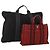 Hermès Borsa HERMES Canvas 2 Set Rosso Nero Auth bs36352
