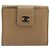 CHANEL Choco Bar line Wallet Leather Beige CC Auth bs36636 - vista 2