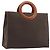 Céline Borsa CELINE Macadam Canvas PVC Pelle Marrone Oro Auth 194691 D'oro