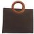 Céline Borsa CELINE Macadam Canvas PVC Pelle Marrone Oro Auth 194691 D'oro - vista 2