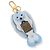 LOUIS VUITTON Portachiavi LV Seal Bag Charm Fur Light Blue M00550 LV Auth 194719M