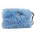 Clutch PRADA in Pelliccia Blu Argento Autentica 193790M