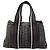 Hermès Vintage Hermes Troca Canvas Tote Dunkelgrau Schwarz