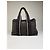 Hermès Vintage Hermes Troca Canvas Tote Dunkelgrau Schwarz - Ansicht 2