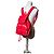 Vintage Courreges Nylon Backpack Red Silver-Tone