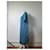 Robe en maille vintage Yves Saint Laurent Bleu Turquoise Blanc M  - vue 2