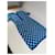 Robe en maille vintage Yves Saint Laurent Bleu Turquoise Blanc M  - vue 4