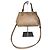 Vintage Coach Handtas aus strukturierter Leder Beige Hell Gold