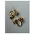 Vintage Courreges Clip-On-Ohrringe mit Perlenakzent Gold Weiß - Ansicht 3