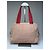 Vintage Prada Canvas Handtasche Beige Rot Silber - Ansicht 2