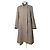 Vintage Givenchy Wool Blend Coat Fur Trim Beige Grey M