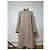 Vintage Givenchy Wool Blend Coat Fur Trim Beige Grey M - view 14