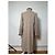 Vintage Givenchy Wool Blend Coat Fur Trim Beige Grey M - view 15
