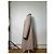 Vintage Givenchy Wool Blend Coat Fur Trim Beige Grey M - view 2