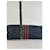 Hermès Vintage Hermes Baumwoll-Clutch Navy Rust Silver Marineblau  - Ansicht 10