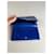 Vintage Yves Saint Laurent Leather Wallet Blue Gold-tone Snap  - view 4