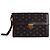 Clutch in tela jacquard vintage Loewe Marrone Nero