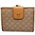 Céline Vintage Celine Monogram Canvas Wallet Beige Tan Gold