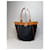 Tote en tissu texturé Vintage Yves Saint Laurent Noir Tan  - vue 13