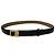Vintage Givenchy Ledergürtel Schwarz Beige Goldene Schnalle