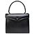 Vintage Givenchy strukturierte Lederhandtasche Schwarz Gold